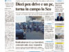 La prima pagina dell’edizione in edicola oggi