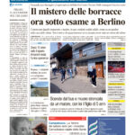 La prima pagina dell’edizione in edicola oggi