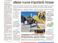 La prima pagina dell’edizione in edicola oggi