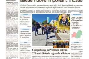 La prima pagina dell’edizione in edicola oggi