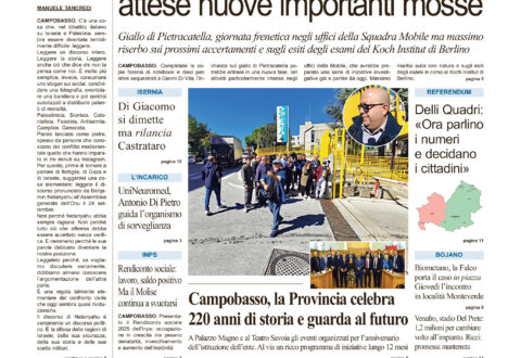 L’edizione completa di Primo Piano Molise del 29 settembre