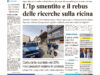 La prima pagina dell’edizione in edicola oggi