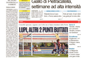 La prima pagina dell’edizione in edicola oggi