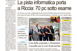 La prima pagina dell’edizione in edicola oggi