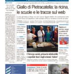 La prima pagina dell’edizione in edicola oggi