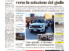 La prima pagina dell’edizione in edicola oggi