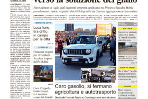 La prima pagina dell’edizione in edicola oggi