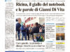 La prima pagina dell’edizione in edicola oggi