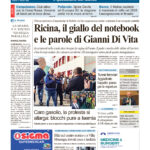 La prima pagina dell’edizione in edicola oggi
