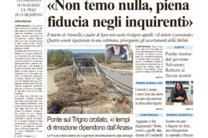 La prima pagina dell’edizione in edicola oggi