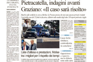 La prima pagina dell’edizione in edicola oggi