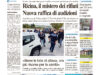 La prima pagina dell’edizione in edicola oggi