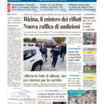 La prima pagina dell’edizione in edicola oggi