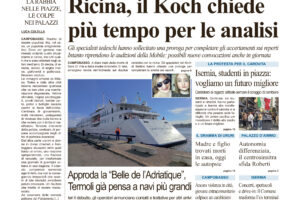 La prima pagina dell’edizione in edicola oggi